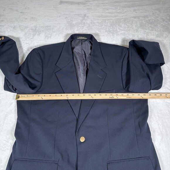 Vintage L.L. Bean Blazer Men Size 42T Blue Golden Buttons 2-Button Sport Coat EU - Picture 4 of 13